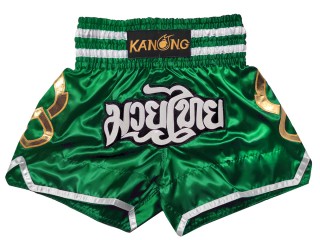 Kanong Green Muay Thai Shorts : KNS-143-Green