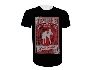 Custom Design Black Thai Boxing Shirts : KNTSHCUST-014