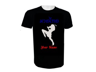 Custom Design Black Muay Thai Shirts : KNTSHCUST-016