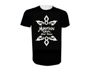 Custom Design Black Muay Thai T-Shirt : KNTSHCUST-021