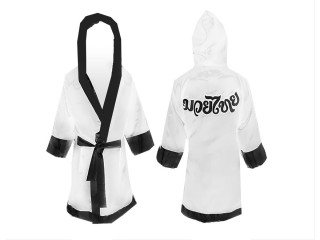 Personalize Kanong Boxing Fight Robe : KNFIR-001-White