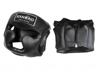 Kanong Boxing Helmet Head Gear : Black