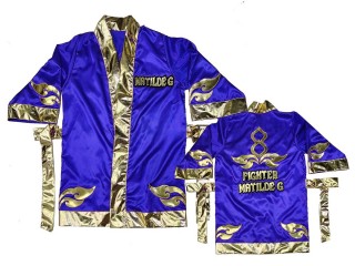 Personalize Kanong Muay Thai Robe : KNFIRCUST-001-Blue