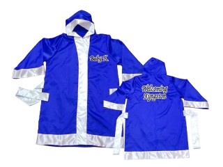 Personalize Kanong Muay Thai Boxing Robe : KNFIRCUST-002-Blue