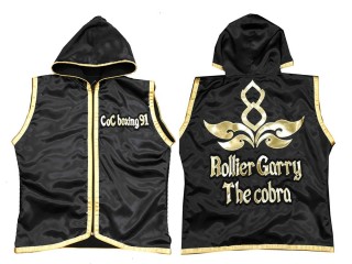 KANONG Custom Muay Thai walkout jackets : KNHODCUST-001-Black-Gold