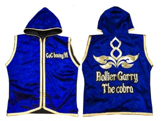 KANONG Custom Muay Thai Hoodies : KNHODCUST-001-Blue-Gold