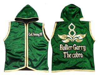 KANONG Custom Muay Thai walkout jackets : KNHODCUST-001-Green-Gold