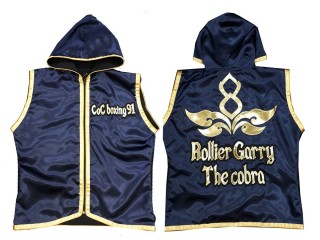 KANONG Custom Muay Thai walkout jackets : KNHODCUST-001-Navy-Gold