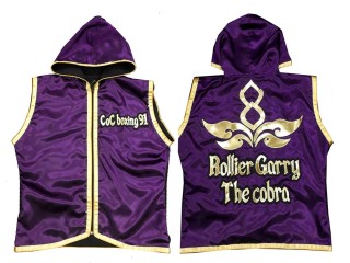 KANONG Custom Muay Thai Hoodie : KNHODCUST-001-Purple-Gold