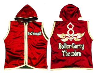 KANONG Custom Muay Thai Hoodies : KNHODCUST-001-Red-Gold