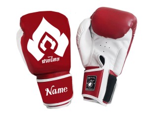 Personalised Blue/White Boxing Gloves : KNGCUST-059