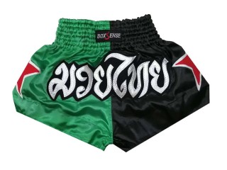 Kids Boxsense Muay Thai Boxing Shorts : BXSKID-005-Green