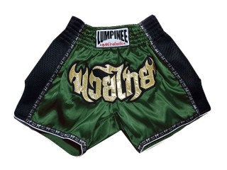 Lumpinee Retro Muay Thai Shorts : LUMRTO-003-DarkGreen