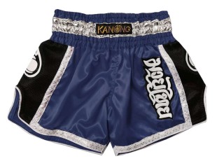 Kanong Kids Retro Muay Thai Shorts : KNSRTO-208-Navy