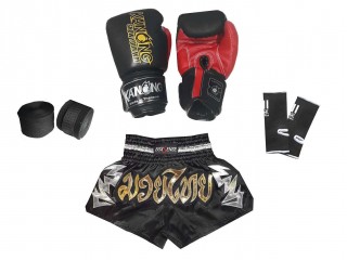 KIDS BLACK MUAY THAI KICKBOXING BOXERS COMPETITION ARM BANDS 