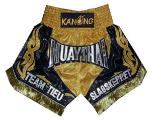Custom workout  Gold Boxing Trunks: KNBXCUST-2010
