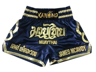 Custom Navy Muay Thai Shorts : KNSCUST-1002
