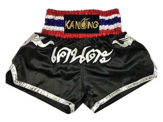 Custom Black Muay Thai Boxing Shorts : KNSCUST-1010