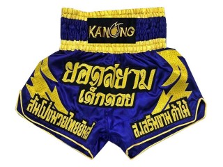Custom Muay Thai Shorts : KNSCUST-1015 Blue