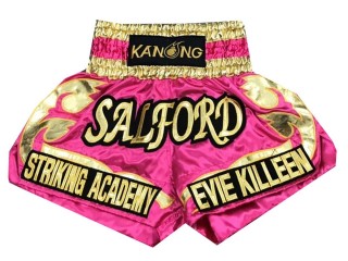 Custom Womens Pink Muay Thai Trunks : KNSCUST-1037