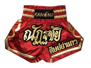 Custom Muay Thai Trunks : KNSCUST-1044 Red