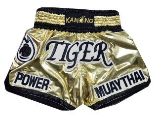 Custom design  Gold Muay Thai Boxing Trunks : KNSCUST-1054