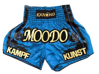 Custom skyblue tattoo Muay Thai Boxing Trunks : KNSCUST-1056