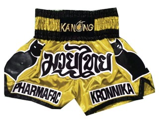 Personalise yeloow Muay Thai Boxing Shorts : KNSCUST-1061