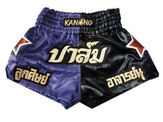 Custom two-tone Mens Muay Thai Shorts  with star : KNSCUST-1120