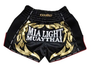 Customize Black Muay Thai Shorts : KNSCUST-1126