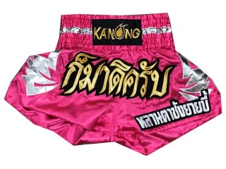 Custom Pink Girl Muay Thai Shorts : KNSCUST-1128