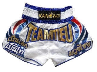 Customize White Muay Thai Shorts : KNSCUST-1131