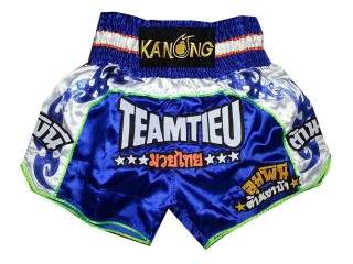 Custom Blue Muay Thai Shorts Thailand : KNSCUST-1132