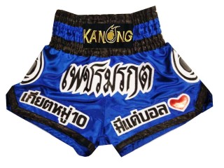 Custom blue Muay Thai Shorts Thailand : KNSCUST-1139