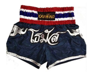 Custom Navy Elephant Muay Thai Shorts : KNSCUST-1142