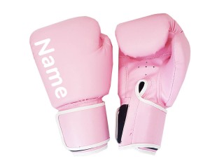 Personalised Pink Boxing Gloves : KNGCUST-014