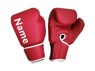 Personalised Red Boxing Gloves : KNGCUST-015