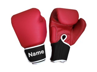 Personalised Red Boxing Gloves : KNGCUST-016