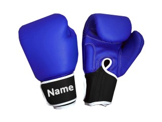 Personalised Blue Boxing Gloves : KNGCUST-017