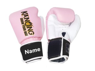 Personalised Pink Boxing Gloves : KNGCUST-025