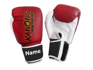 Personalised Red Boxing Gloves : KNGCUST-026