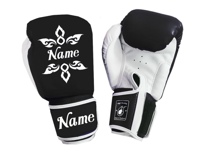 Personalised Black Boxing Gloves KNGCUST 046