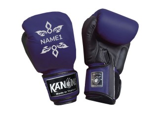 Personalised Navy Boxing Gloves : KNGCUST-050