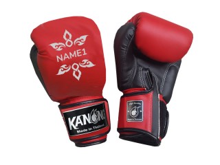 Personalised Red Boxing Gloves : KNGCUST-052