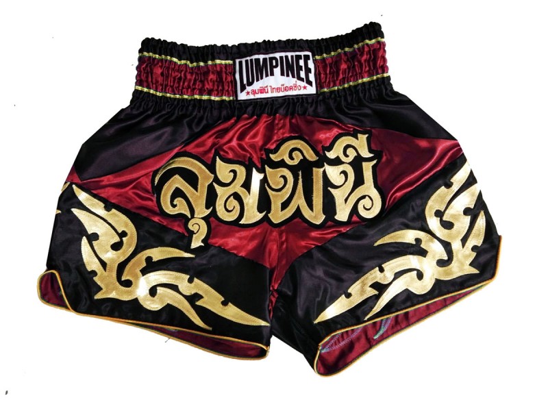 Lumpinee Muay Thai Boxing shorts : LUM-049-Red | MuayThaiArt.com