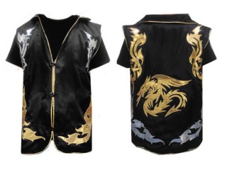 KANONG Custom Muay Thai Cornerman Jacket : Black Dragon