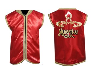 Custom Muay Thai Cornerman Jacket : Red Lai Thai