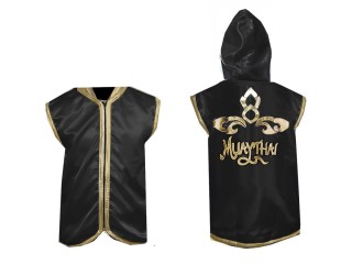 Custom Muay Thai Hoodies : Black Lai Thai