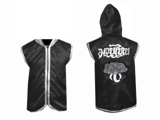 Custom Muay Thai Hoodies : Black Elephant