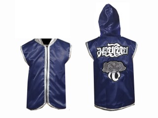 Custom Muay Thai Hoodies : Navy Elephant